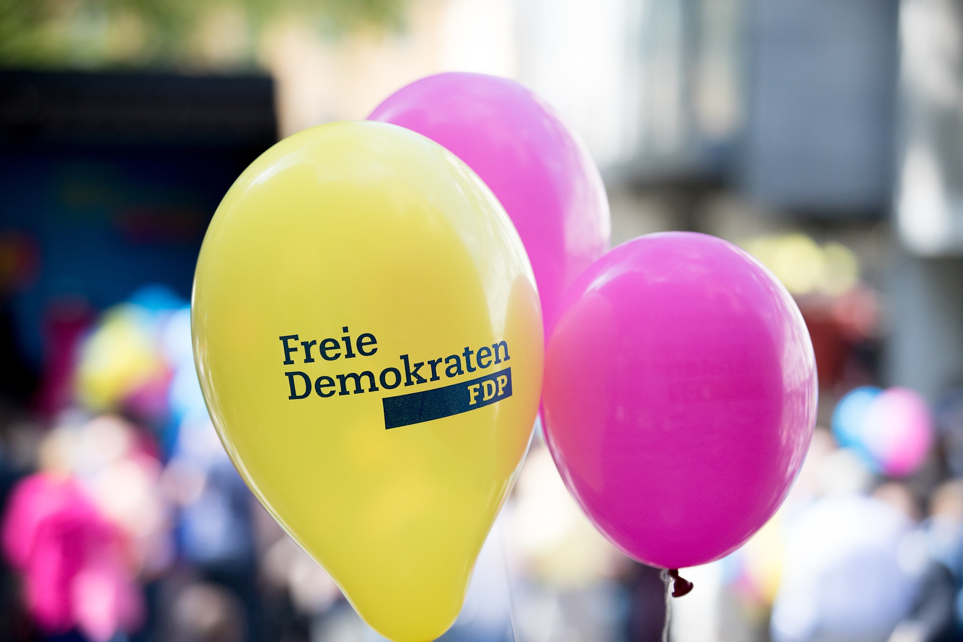 Luftballons der Freien Demokraten 