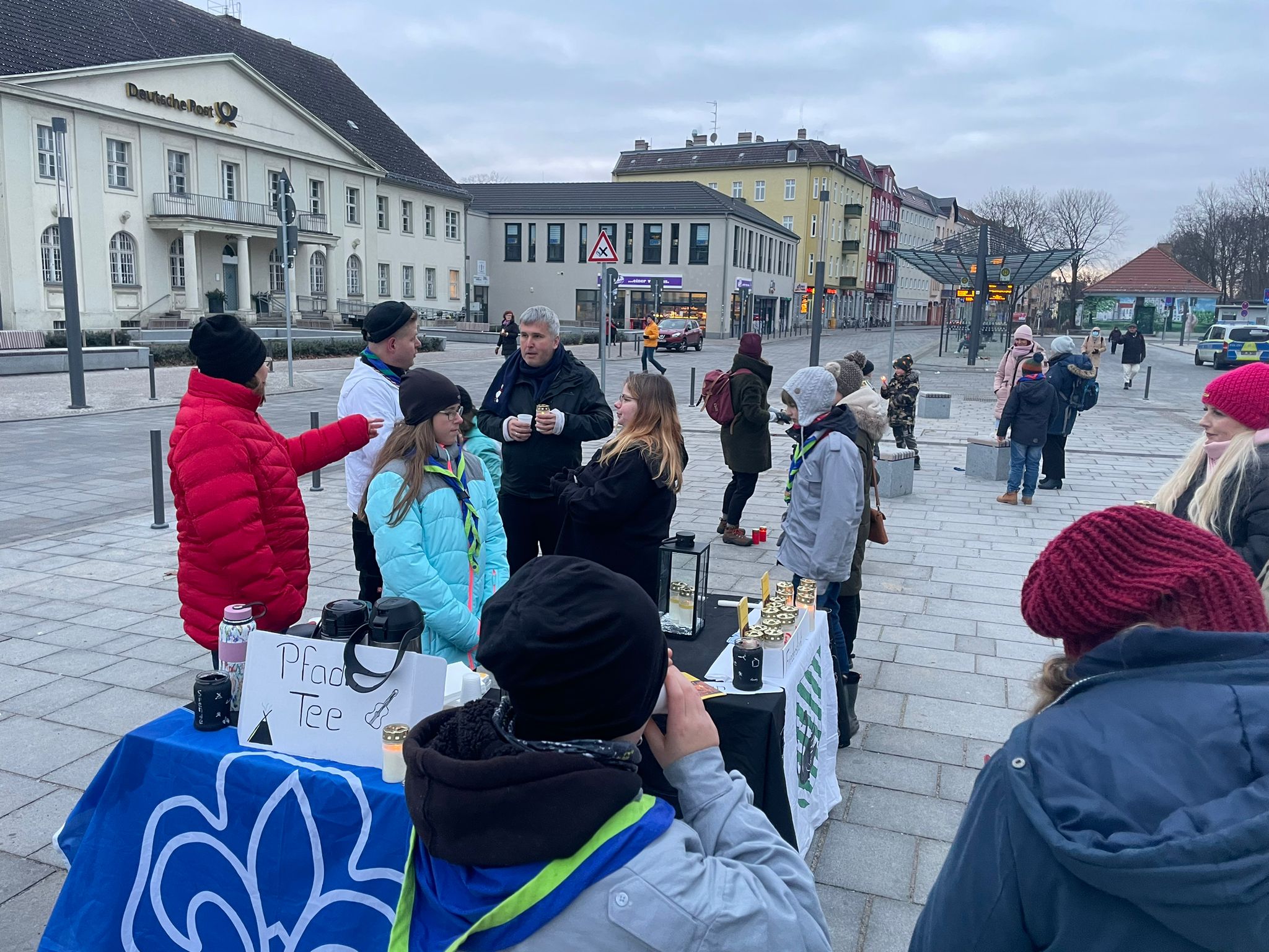 FDP Oberhavel beim Empfang des Friedenslichtes